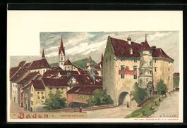 Litho Baden, Ansicht auf den Siedlungsor
