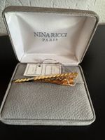 Nina Ricci Paris – Vintage Krawattenklammer Goldfarben NOS