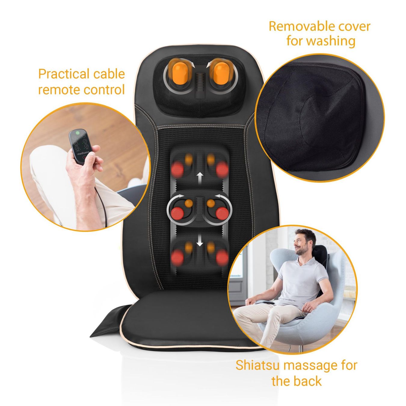 Medisana Dispositivi per massaggi: MCN Massagesitzauflage – Nuovo e nell'imballaggio originale da Wängi venduto da SPCSHOP 3