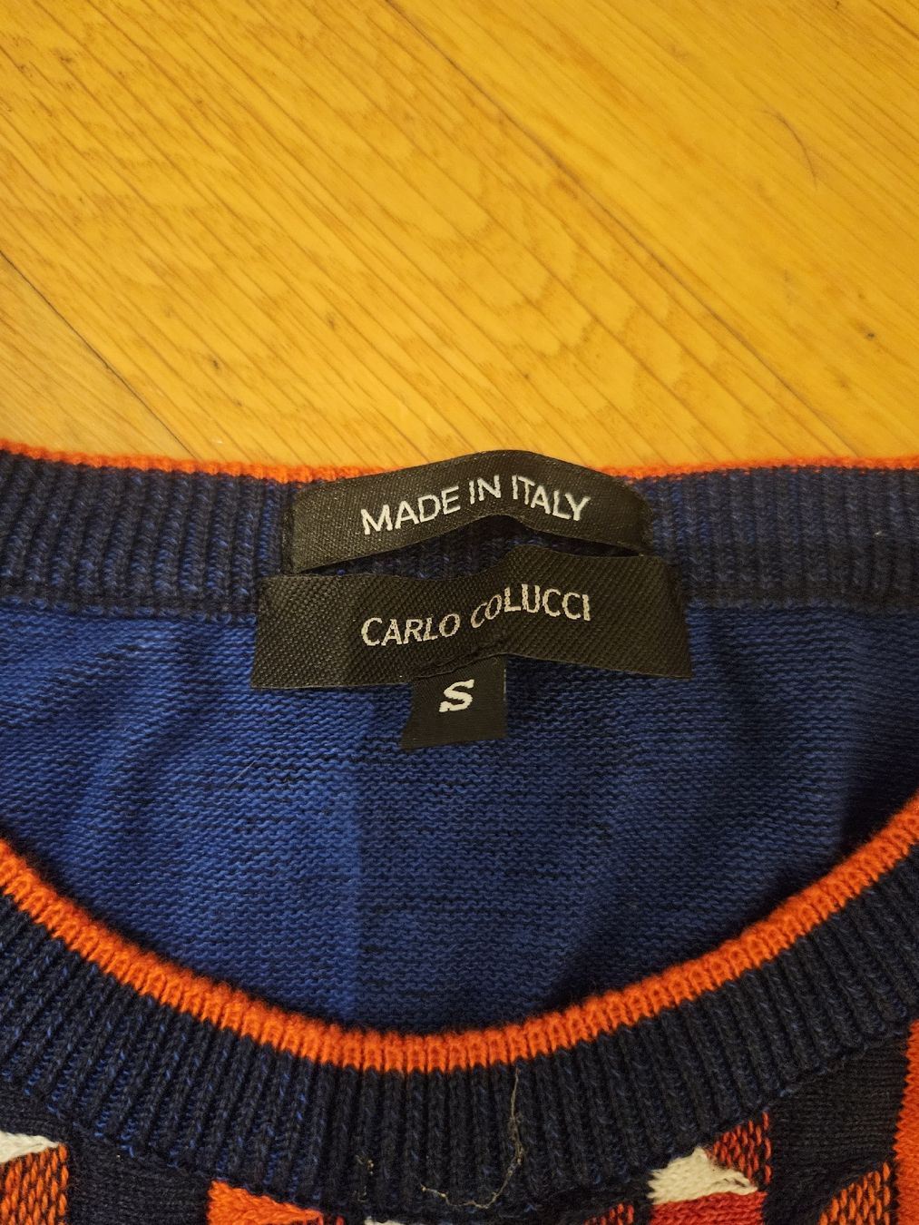 Carlo Colucci Maglioni & Felpe: Carlo Colucci Pullover Gr. S/M gestreift blau rot – Usato da Bern venduto da RCAG 2