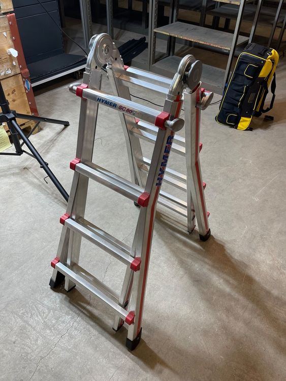 Hymer Teleskopleiter 4x5 - Multifunktionsleiter Bis 4,10m Höhe Für Haus & Handwerk