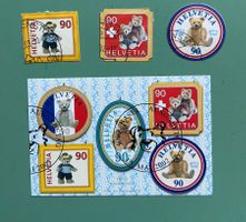 Briefmarken Helvetia Teddybären 2002 gestempelt Lot 7 Stk