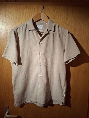 Kurzarm cotton leinen Hemd von Lindbergh