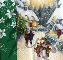 Serviette weihnachtsspaziergang (w347) 2Stk.