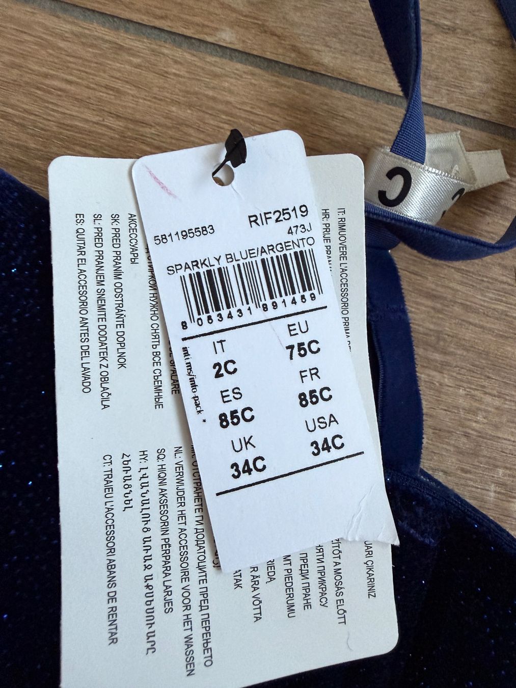 Intimissimi Top: Intimissimi Sparkly blue Top – Nuovo e nell'imballaggio originale da Wädenswil venduto da Alice_style 2