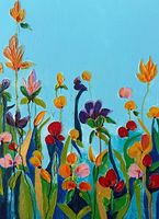 Tableau 58x78 each Acrylic Peinture 2 Set 