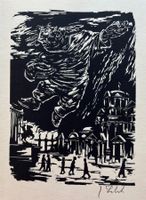 Johannes Lebek, Original - Holzschnitt, signiert