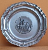 Antiker Zinnteller, Motiv Basler Münster