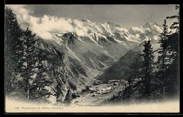 AK Mürren, Panorama mit Ort