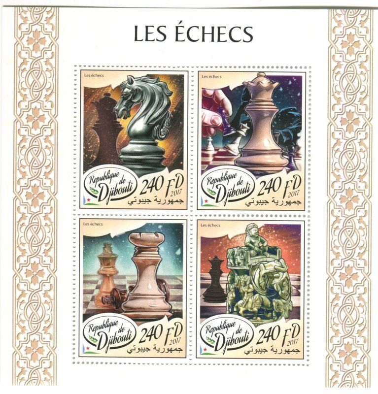 Alle Briefmarken: Block "Schach". Dschibuti. – Neu und originalverpackt aus Basel von Butsch5