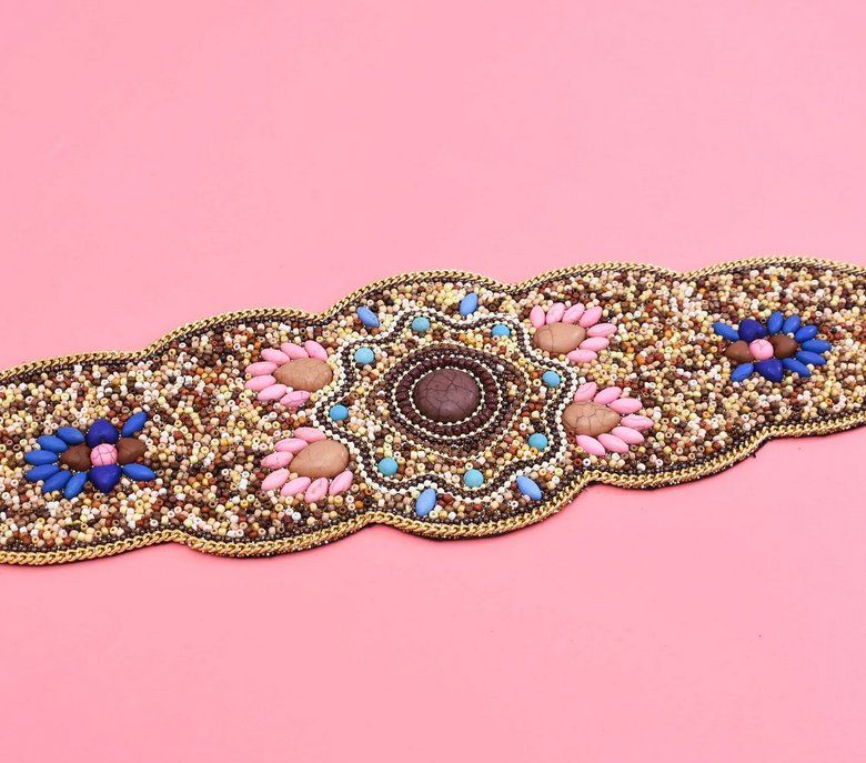 Gürtel: Elastischer Ethno Bohemien Gürtel Ceinture bohème ethnique – Neu und originalverpackt aus Lausanne von FASHION-WORLD-SHOP 1