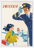SWISSAIR - Reklame-Postkarte.