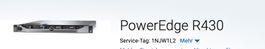 Dell PowerEdge R430 Service-Tag: 1NJW1L2