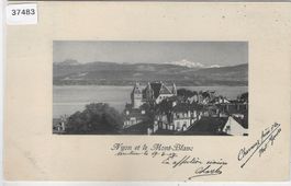 Nyon et le Mont Blanc - Photo: Charnaux freres