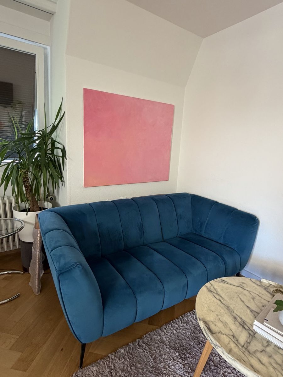 Divani: Blue Velvet Sofa 2-Seater, 2024 – Usato da Zürich venduto da cha_xbr2 3