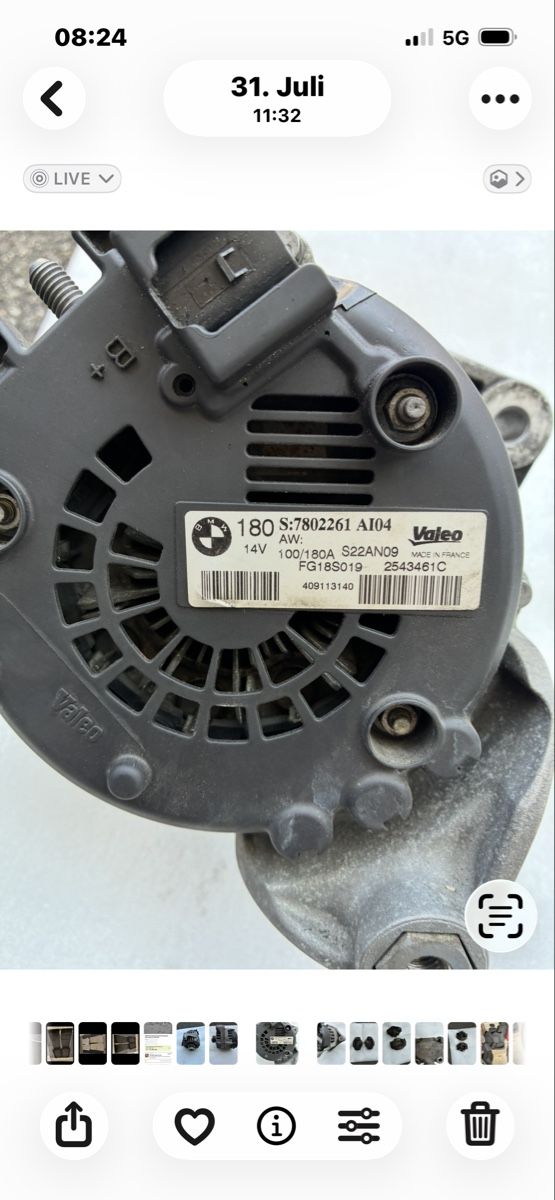 BMW Tutti pezzi di ricambio auto: BMW e90 Lichtmaschine – Usato da Grenchen venduto da Netii10 3