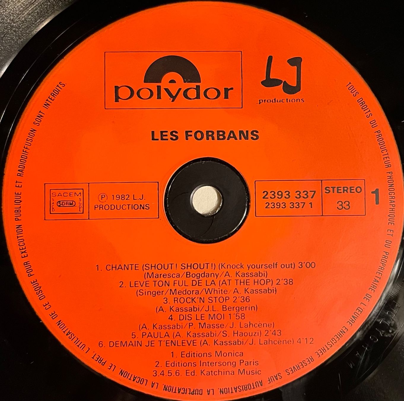 Dischi in vinile: LES FORBANS - CHANTE - 33 Tours – Usato da Bussigny venduto da vinyl-pas-cher 2