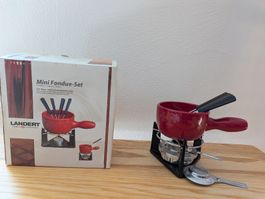 Mini Fondue-Set rot