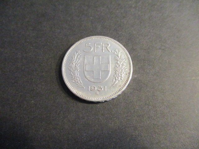 Tutti le monete: 5.- Fr 1931 Superbe pièce Superbe qualité – Usato da Lovens venduto da Jelmi