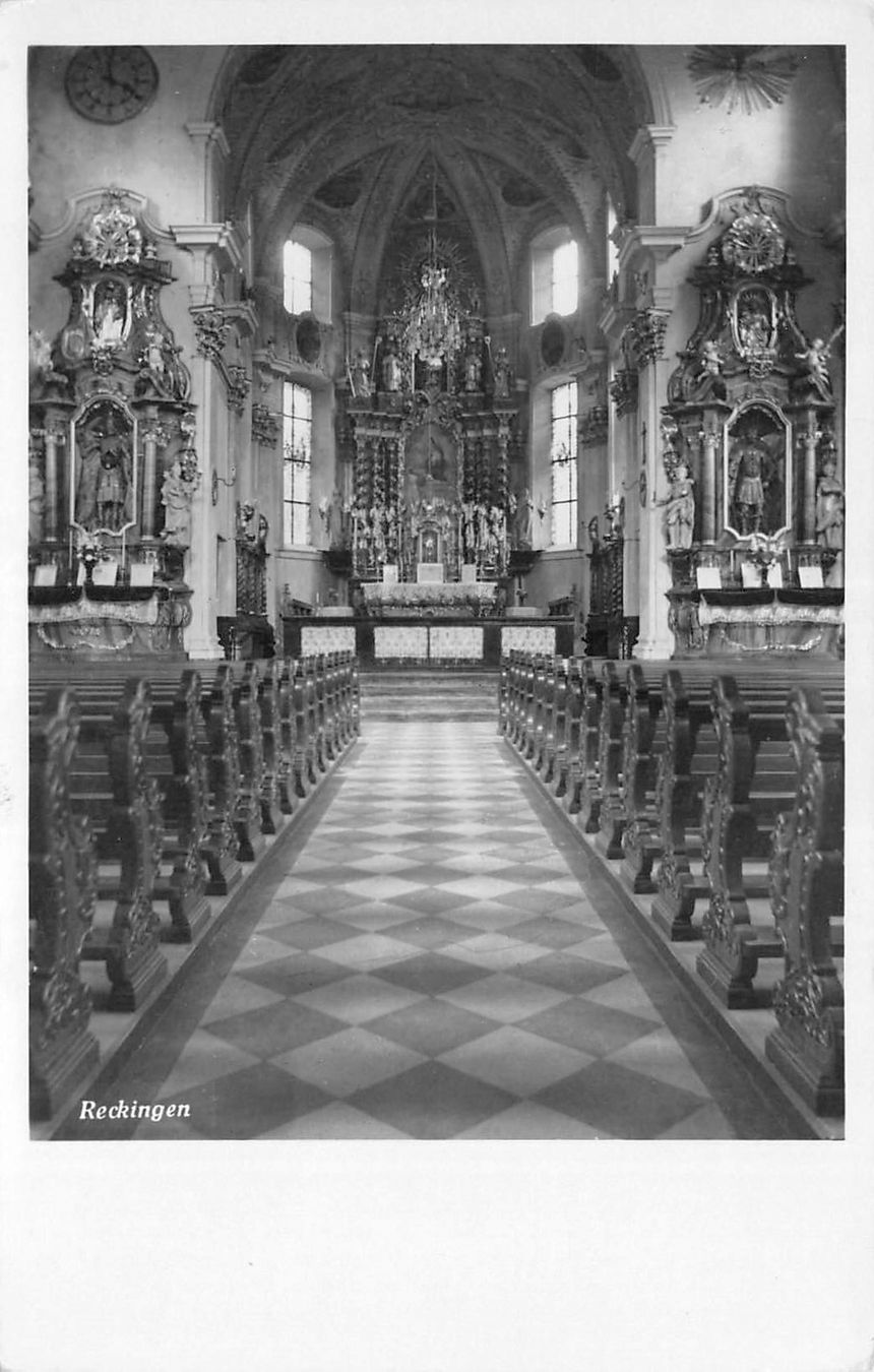 Cartoline postali: Reckingen im Goms, Kirche – Usato da Ottikon b.Kemptth. venduto da Neptun1974
