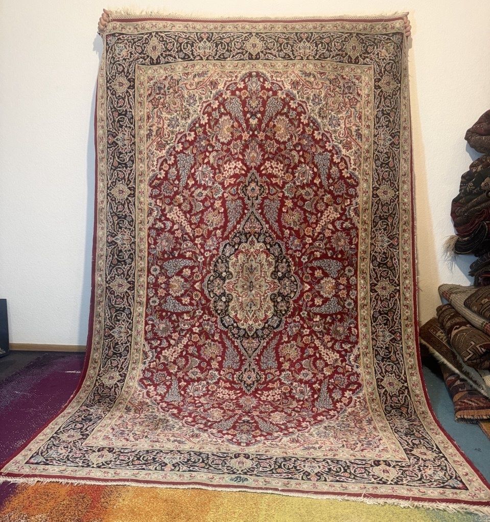 Tappeti: Wunderschöner originaler Kerman-Teppich mit Signatur – Usato da Chur venduto da Mohammad.miga