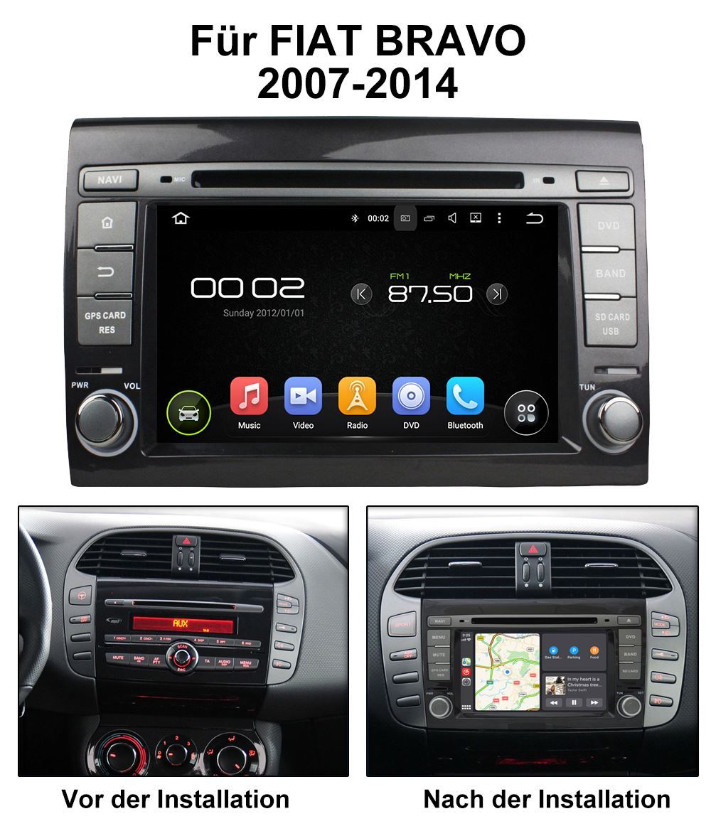 Autoradio: Fiat Bravo 7" Android 10.0 Autoradio – Nuovo e nell'imballaggio originale da Malans GR venduto da BUYBEST-Schweiz 1
