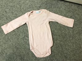 Mädchen Body Gr. 62/68 Langarm Rosa Baumwolle