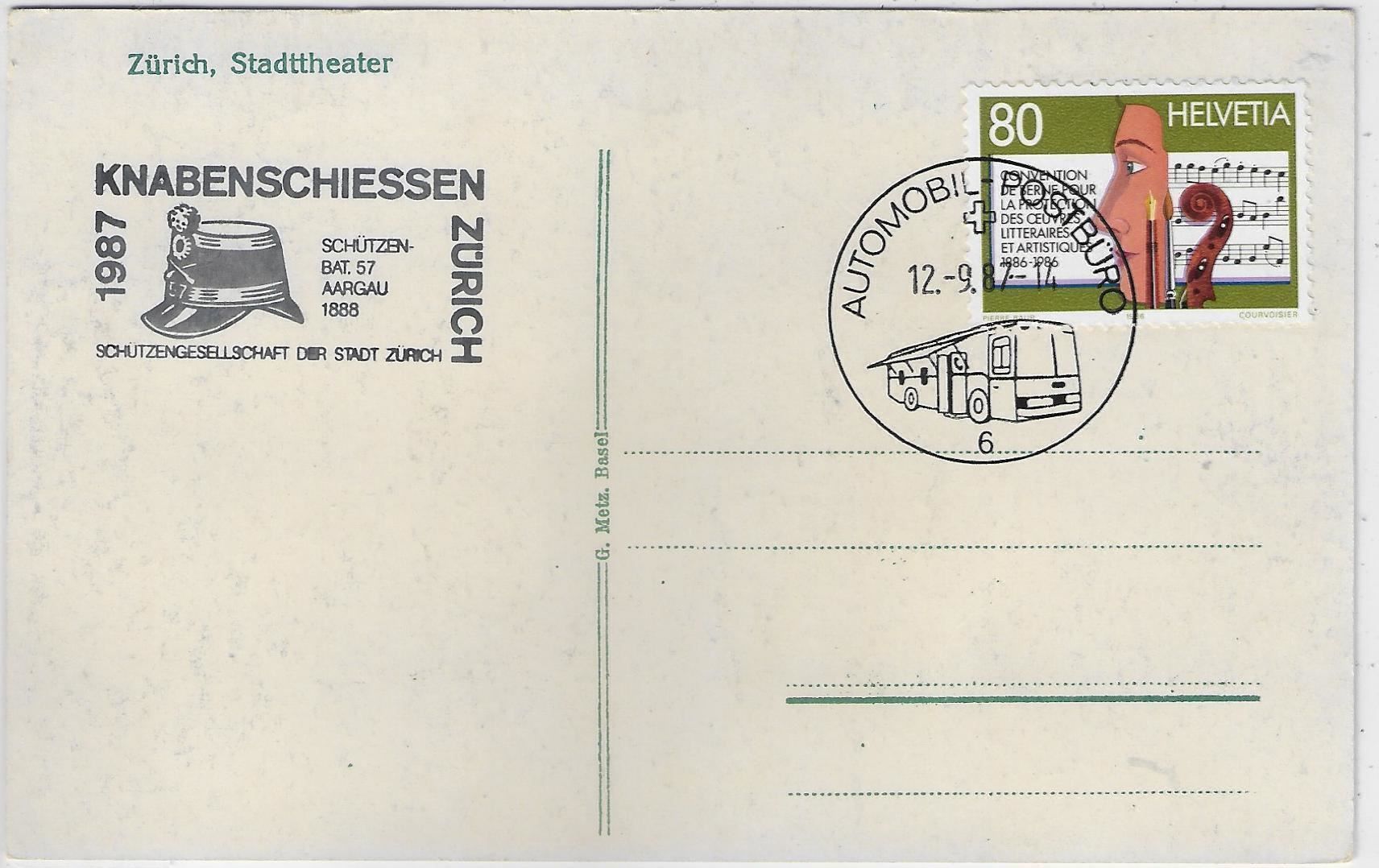 Cartoline postali: Zürich - Stadttheater - Litho – Usato da Ettingen venduto da Kartenplanet 1