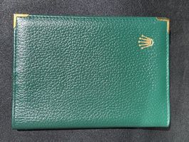 Kartenetui Rolex 10,5 x 14,5cm Leder grün