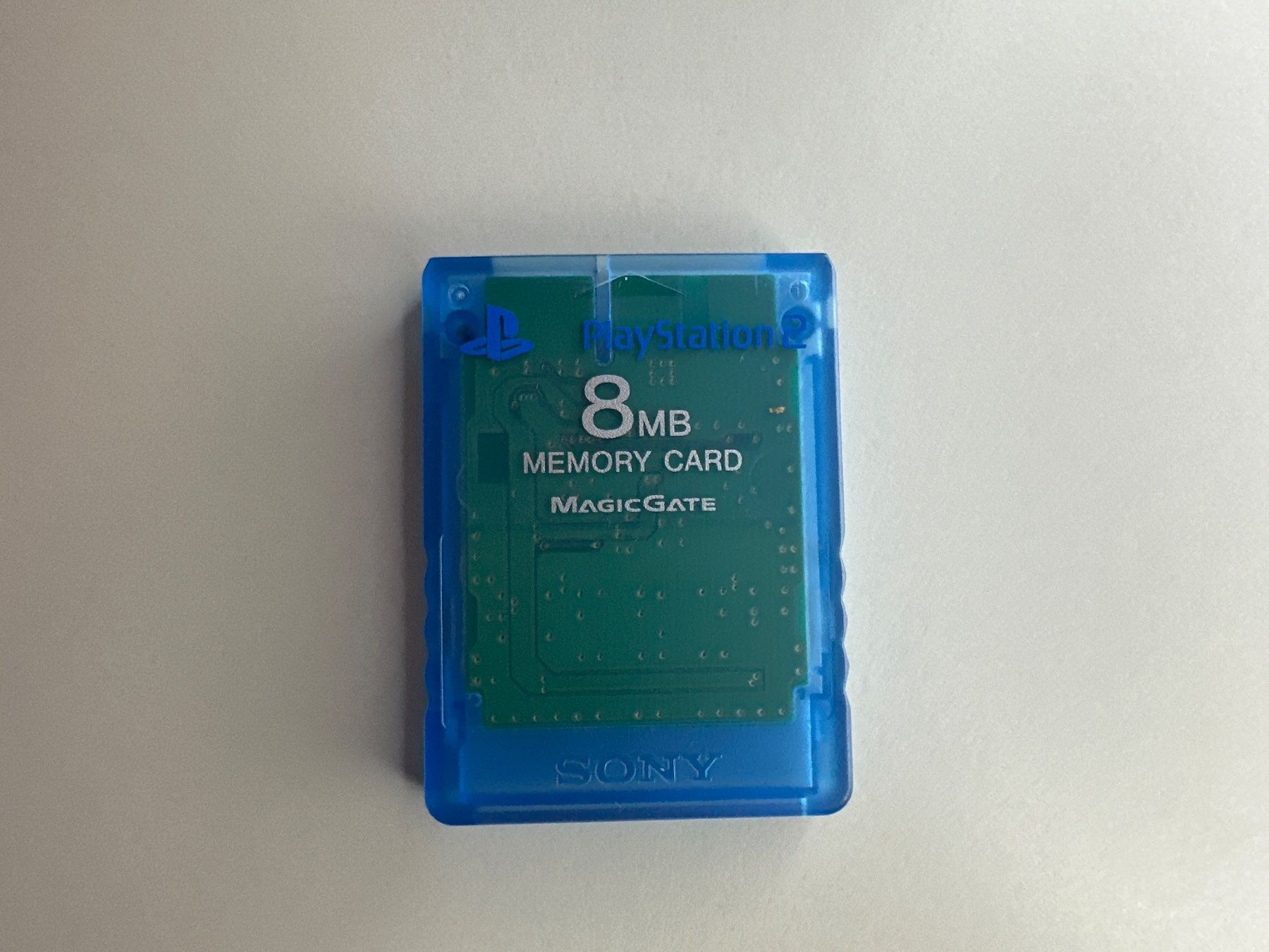 Sony Memory unit & Memory card: PS2 Memory Card blau durchsichtig – Usato da St.gallen venduto da taduz