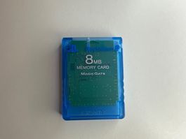 PS2 Memory Card blau durchsichtig