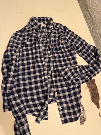 Hollister Hemd kariert blau weiss Grösse S gebraucht