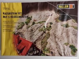 Faller Naturstein Set mit 5 Felsenelementen 170916,Fabrikneu