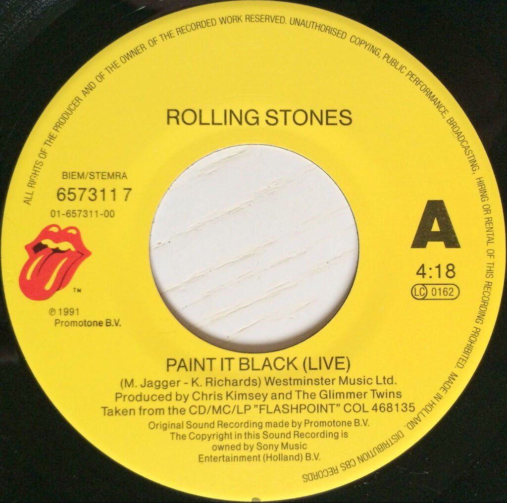 Vinyles: ROLLING STONES - PAINT IT BLACK – D'occasion à Bottens par hotter-than-hell 2