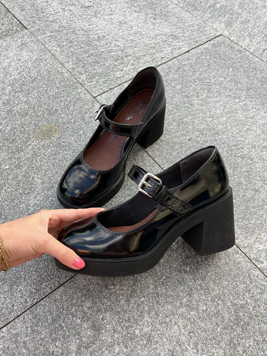 Tamaris Scarpe da donna: Tamaris Plateaupumps black – Usato da Unterseen venduto da kel_pz67 5