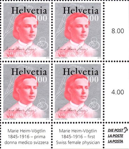 Tutti i francobolli: Viererblock 2016 Marie Heim-Vögtlin** – Nuovo (secondo la descrizione) da Dottikon venduto da haeusibuh5