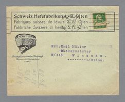1925, OLTEN HEFEFABRIKEN, ILL. BRIEF