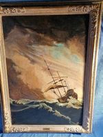 Peinture marine de Peter Bayer 1871-1919.