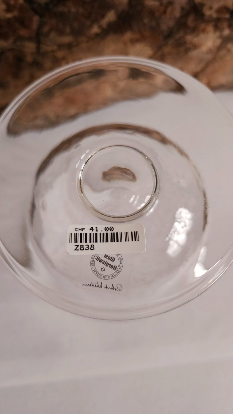 Glasi Hergiswil Kerzenständer: Glasi Hergiswil, Windlicht, Vase – Gebraucht aus Zürich von MaisonBelleCachet 3