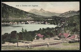 Arth, Ortsansicht mit Goldau und Zugerse