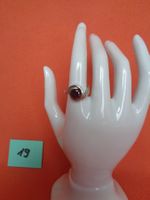 Silberring mit orangefarb. Stein - Sterling Silber 925 Gr 50