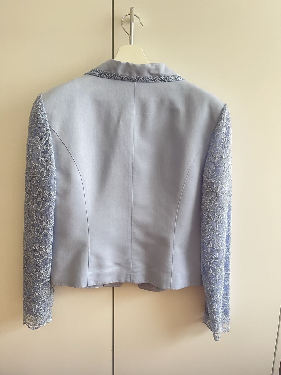 Giacche: Damen Blazer Together hellblau mit Spitze Grösse 40 – Nuovo (secondo la descrizione) da Basel venduto da ara_jqm9 1