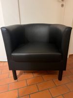 Schicker Cocktailsessel Kunstleder schwarz