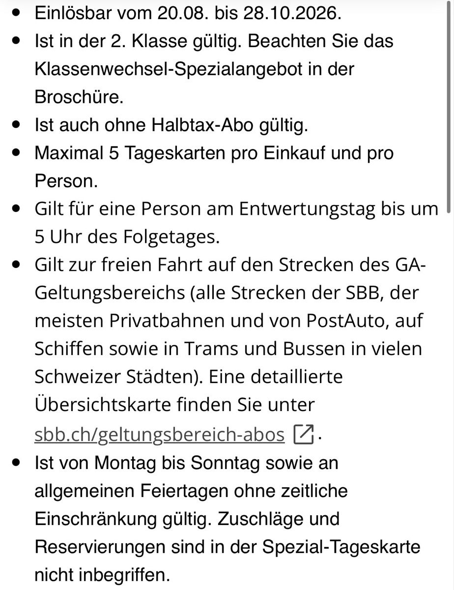 Tickets: SBB Tageskarten – Neu und originalverpackt aus Niederscherli von sim_n5bn 2