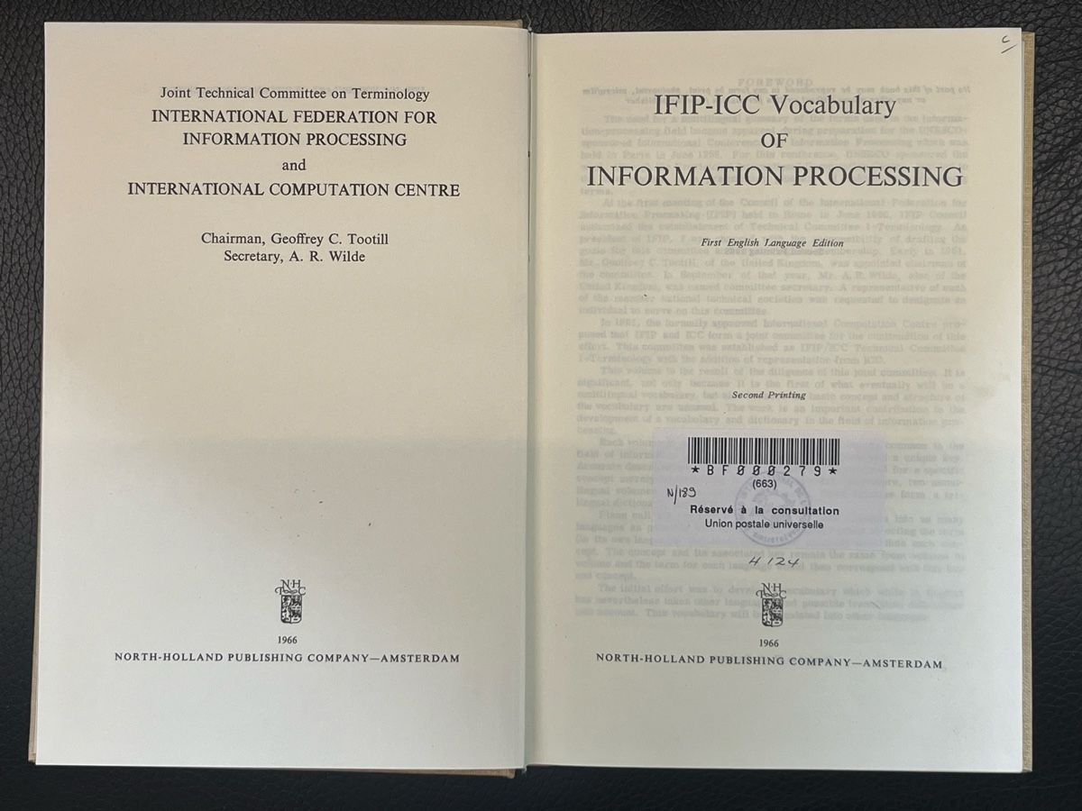 Libri: Information processing 1966 (a reference for IT vocabulary) – Usato da Bern venduto da Bern-Breitenrain 3