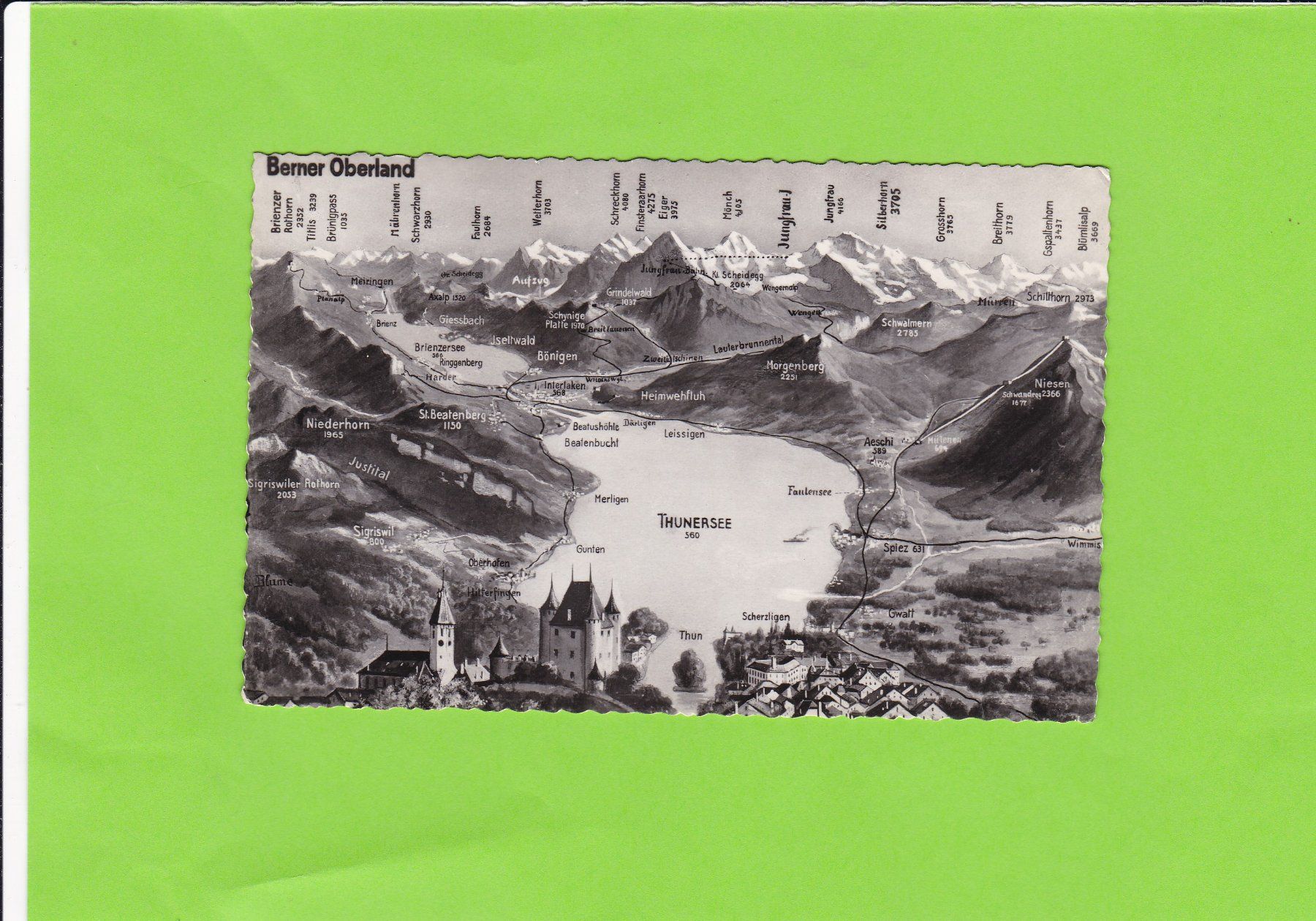 Cartoline postali: Thunersee-Panorama – Usato da St. Peterzell venduto da neckertal