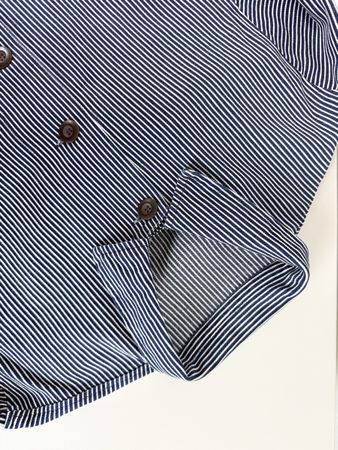 Arbeitsjacke gestreift blau weiss in gutem Zustand