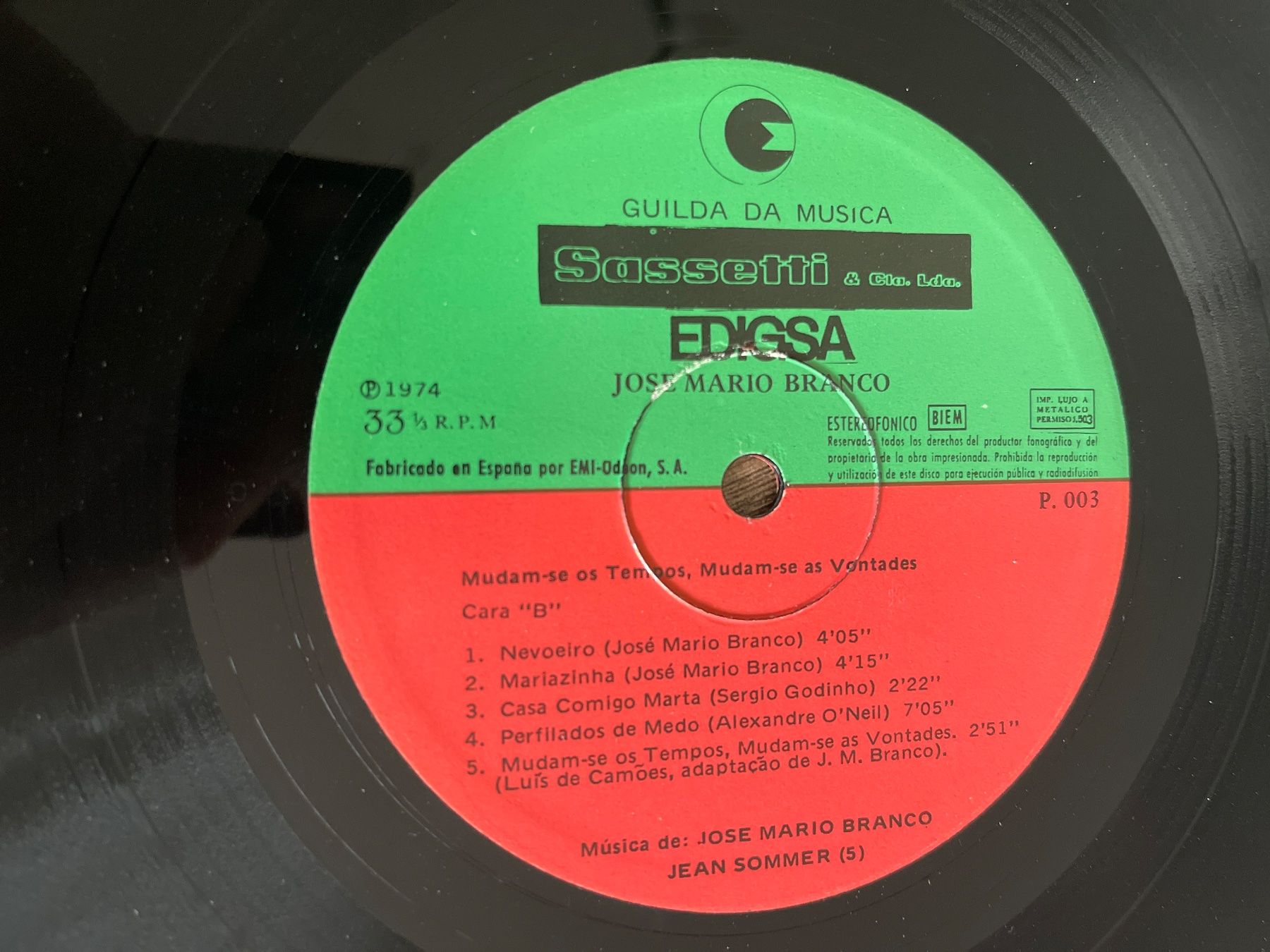 Dischi in vinile: S68/Jose Mario Branco - Mudam-se os Tempos – Usato da Frutigen venduto da Philippe_jsp 2