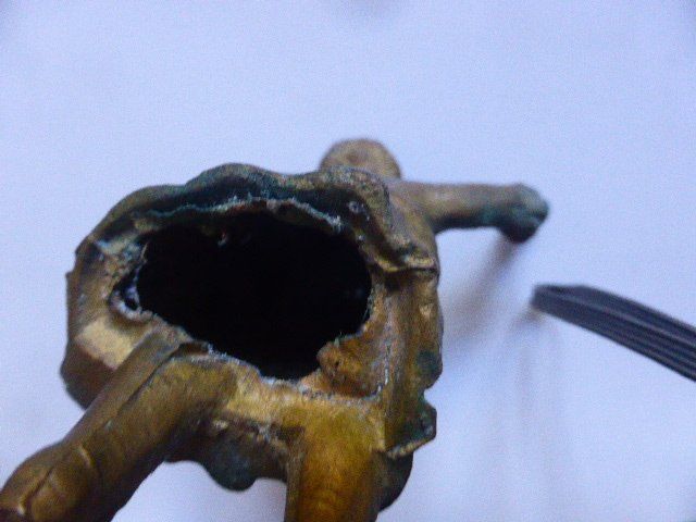 Statuette: Antike Messing-Figur,Marktfrau,Mode,Korb,Aufsatz – Usato da Lausen venduto da liesfisch 5