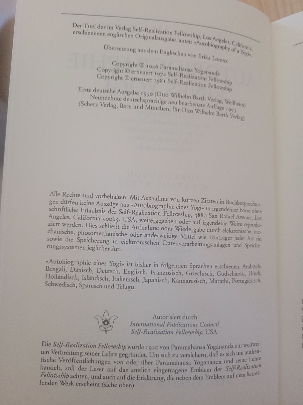 Bücher: Buch Autobiographie eines Yogi Paramahansa Yogananda – Gebraucht aus Muttenz von Chipsy2009 3